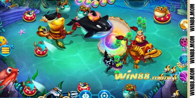 Bắn Cá Deep Fishing - Trải Nghiệm Bắn Cá Đổi Thưởng Win88 2 Hệ sinh thái sinh vật biển đa dạng, thưởng hấp dẫn